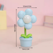 Mini LED Flower Night Light Cute Small Table Lamp Desktop Ornament Bedside Bedroom Ambient Lights Children Toy Kids Holiday Gift