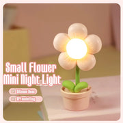Mini LED Flower Night Light Cute Small Table Lamp Desktop Ornament Bedside Bedroom Ambient Lights Children Toy Kids Holiday Gift