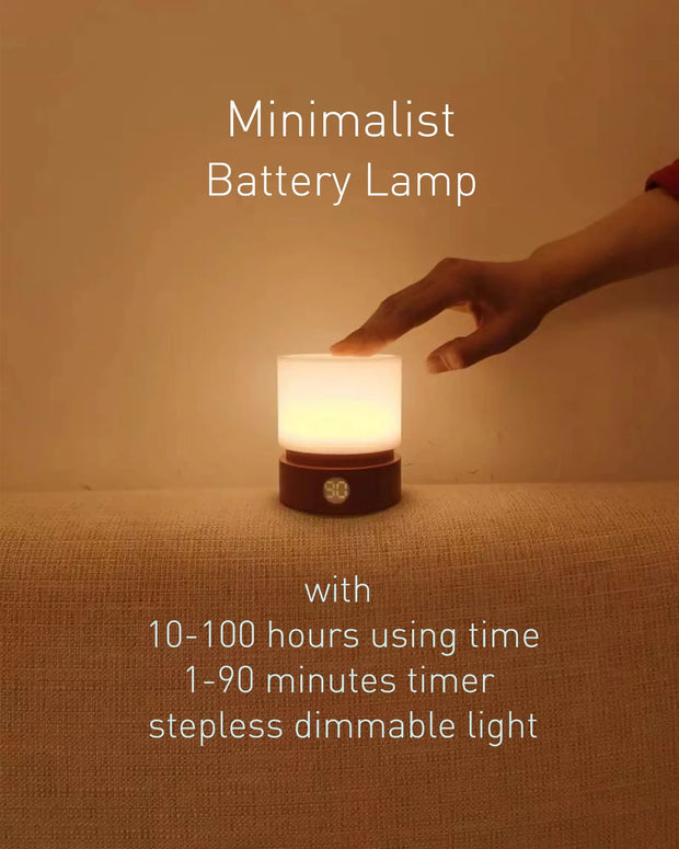 Timer Night Light Dimmable USB Rechargeable Led bedside Breathing nightlight Kids Baby Nursery Adult Sleep Bedromm Desktop Lamp