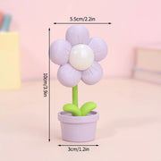 Mini LED Flower Night Light Cute Small Table Lamp Desktop Ornament Bedside Bedroom Ambient Lights Children Toy Kids Holiday Gift