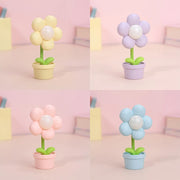 Mini LED Flower Night Light Cute Small Table Lamp Desktop Ornament Bedside Bedroom Ambient Lights Children Toy Kids Holiday Gift