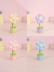 Mini LED Flower Night Light Cute Small Table Lamp Desktop Ornament Bedside Bedroom Ambient Lights Children Toy Kids Holiday Gift
